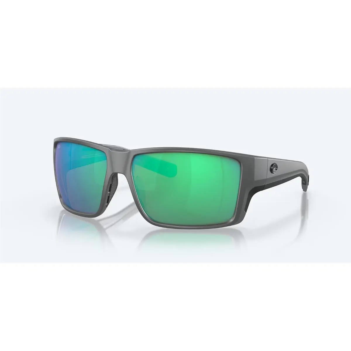 Costa Reefton Pro Matte Gray Polarized Green Mirror Sunglasses 580g Glass Lens by Costa Del Mar