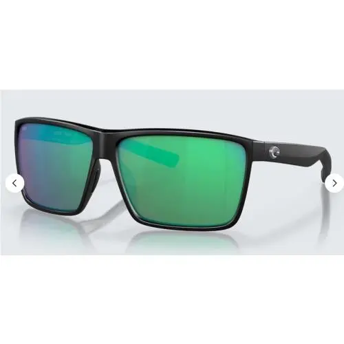 Costa Del Mar Rincon Matte Black / Green Mirror Polarized Glass 580G