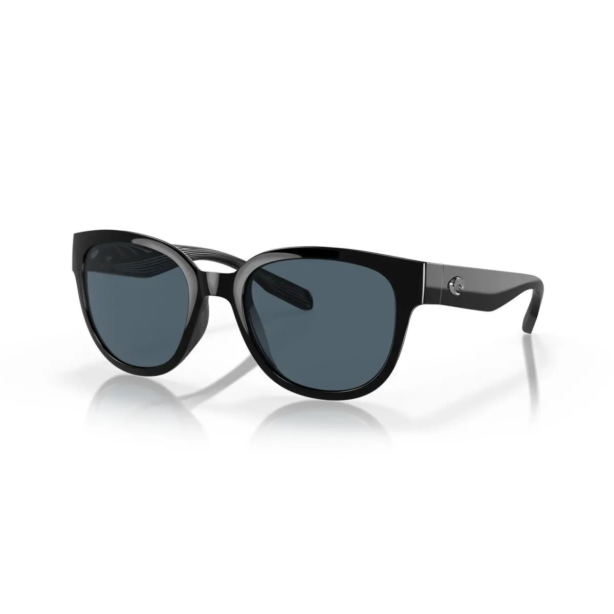 Costa Del Mar Salina Womens Cat Eye Sunglasses in Black/polarized Gray 580P 53mm