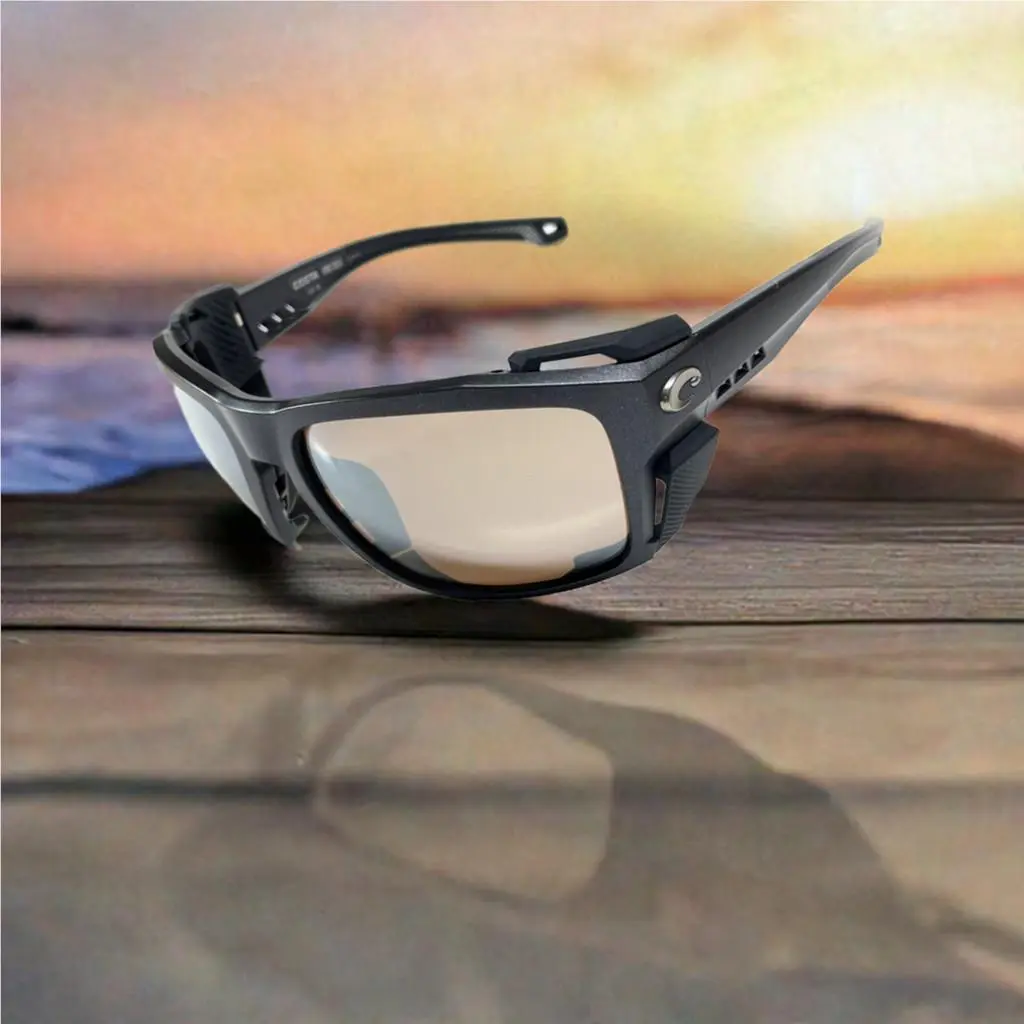 Costa Del Mar King Tide 8 Black Pearl Matte Copper Silver Mirror 580 Glass Lens