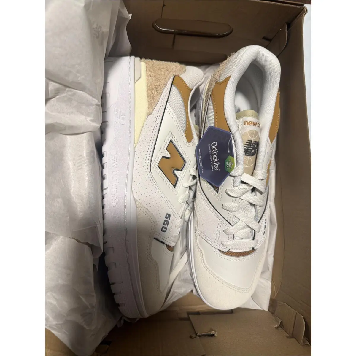 New Balance 550 Au Lait Brown Orange Pink W - Size 8.5 Men 10 Women