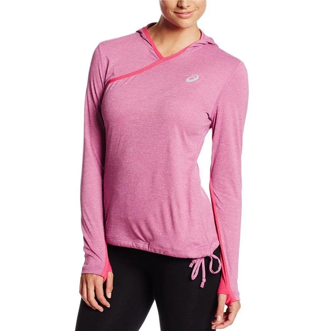 Asics PR Hoody Womens Pullover Long Sleeve Hooded Running Shirt XL Pink