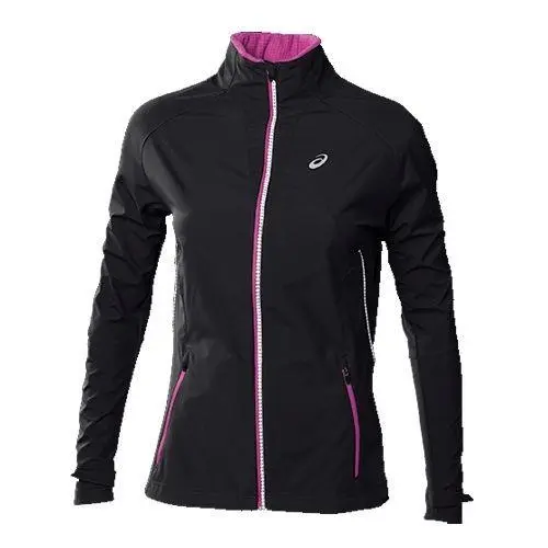 Asics Speed Gore Womens Zipper Front Jacket Size XS Black