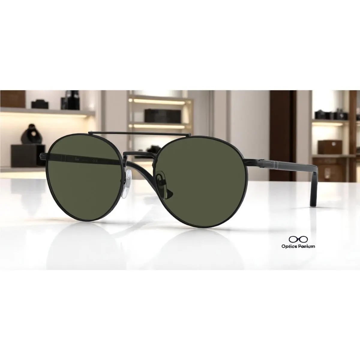 Persol PO1011S 107831 Black Green 52 mm Unisex Sunglasses