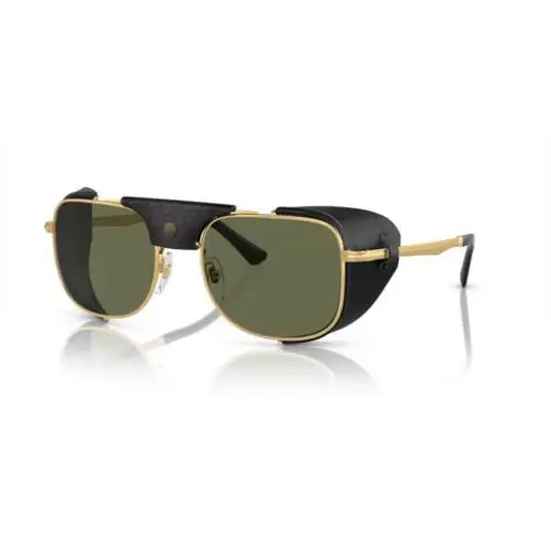 Persol 0PO1013SZ 114958 Gold/green Polarized Rectangular 53mm Men`s Sunglasses