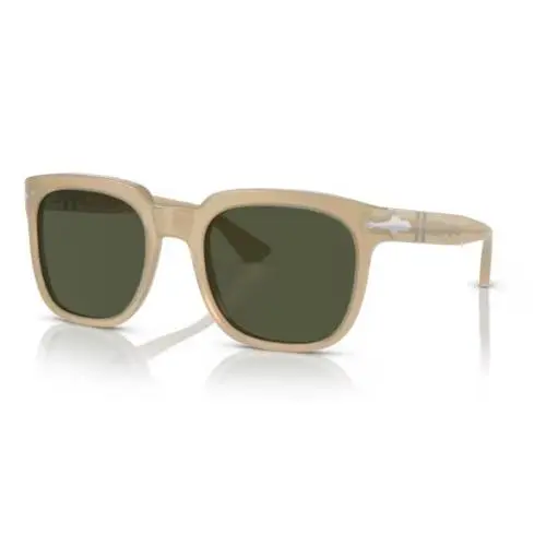 Persol 0PO3323S 116931 Opal Beige/green Square 53mm Men`s Sunglasses