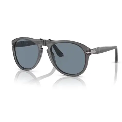 Persol 0PO0649 119656 Transparent Grey/blue 54mm Soft Square Men`s Sunglasses