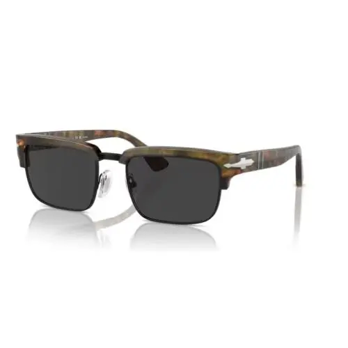 0PO3354S 108/48 Dark Havana/black Polarized Rectangle Men`s Sunglasses by Persol