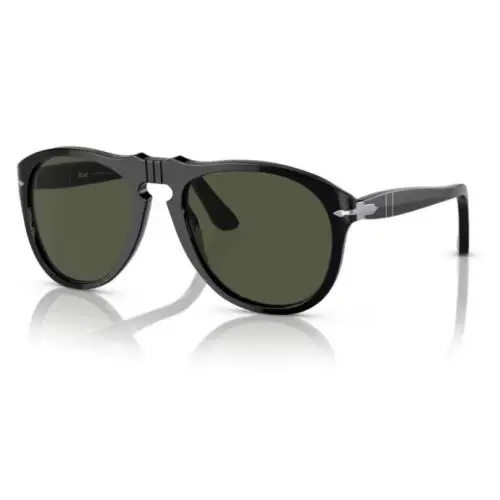Persol 0PO0649 95/31 Black /green 52mm Soft Square Men`s Sunglasses