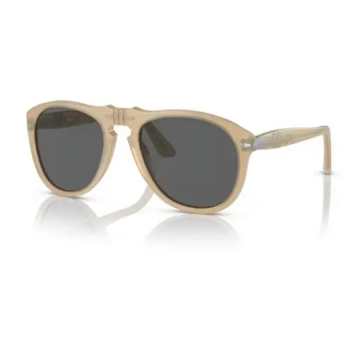 0PO0649 1169B1 Opal Beige/dark Grey 56mm Soft Square Men`s Sunglasses by Persol