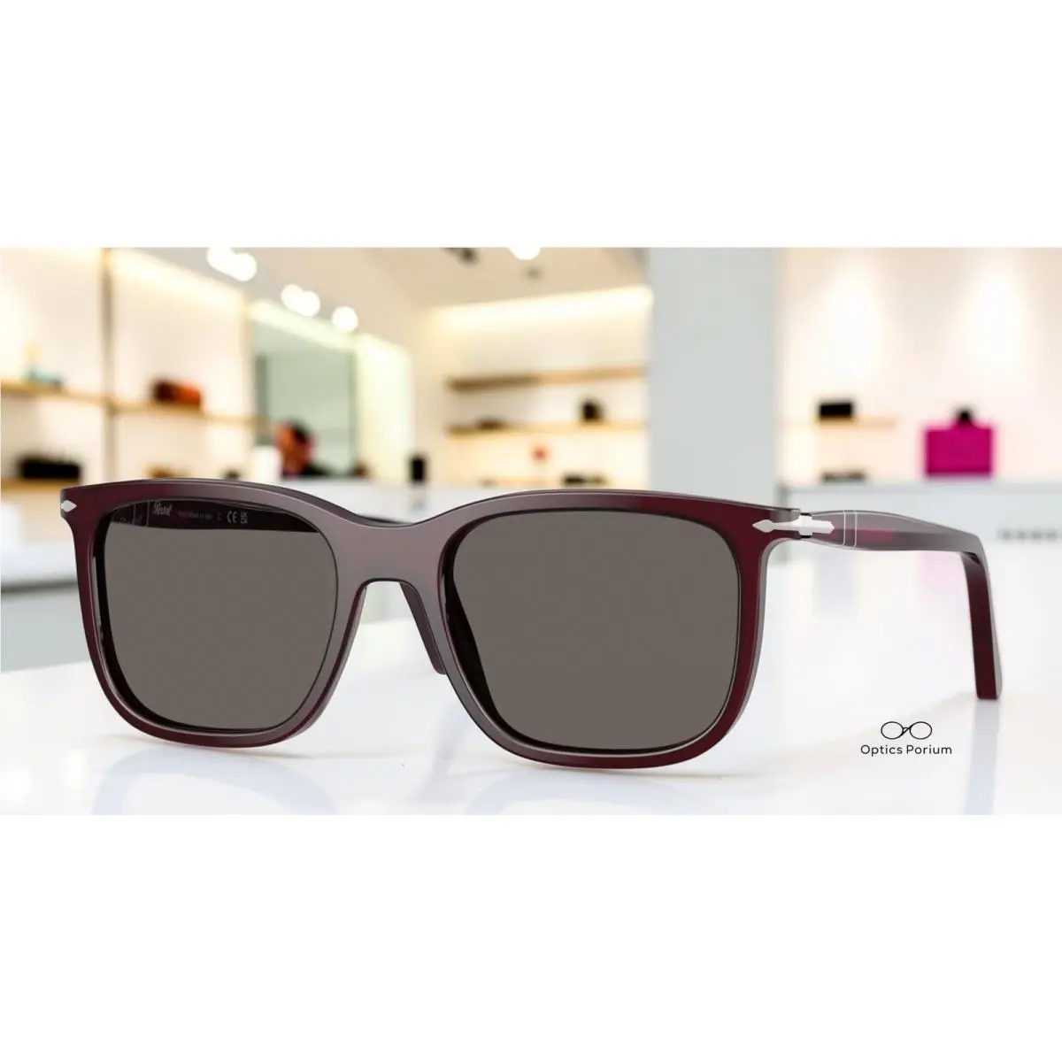 PO3357S 1216B1 Renzo Milky Plum Dark Grey 53 mm Unisex Sunglasses by Persol