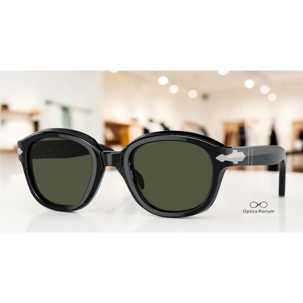 PO0060S 95 31 Black Green 52 mm Women`s Sunglasses by Persol
