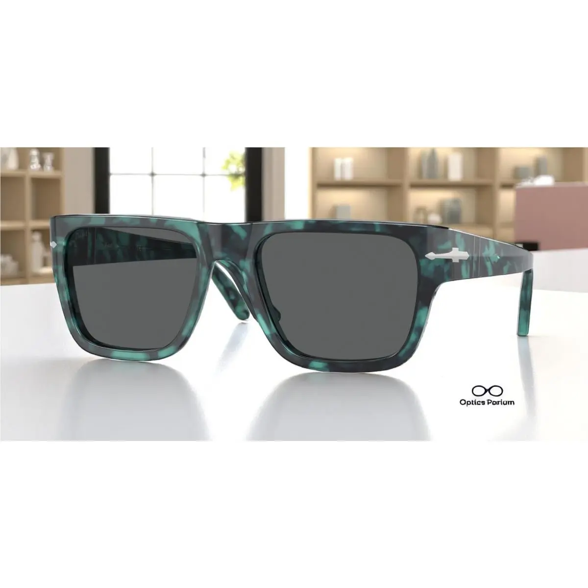 Persol PO3348S 1211B1 Blue Havana Dark Grey 55 mm Unisex Sunglasses