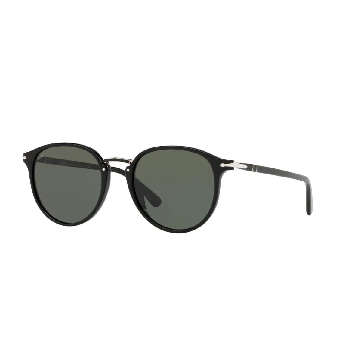 Persol PO 3210S Black/grey Green 95/31 51mm Sunglasses - Frame: Black, Lens: Grey Green