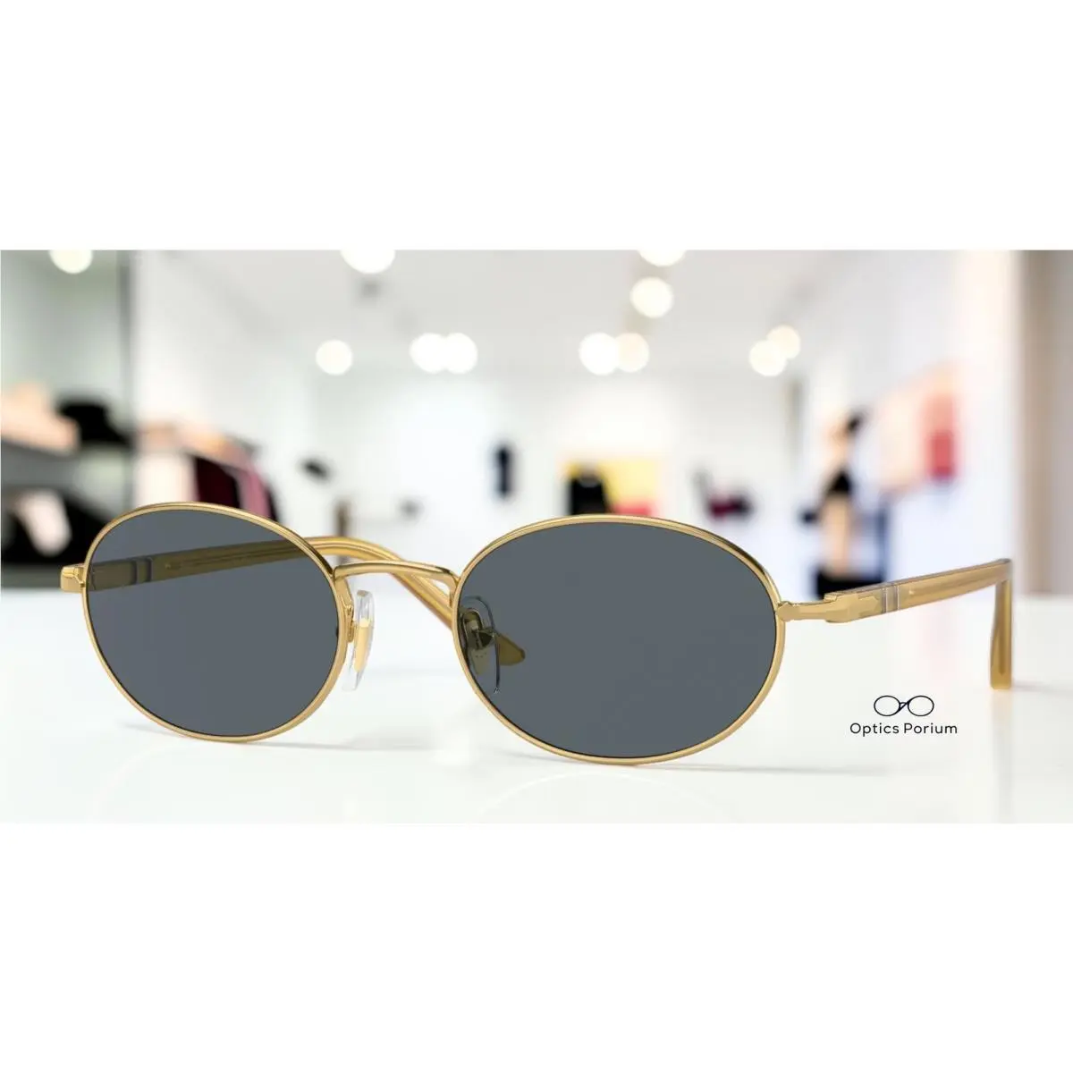 PO1018S 1129R5 Ida Gold Blue 55 mm Unisex Sunglasses by Persol