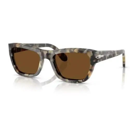 0PO0091S 107157 Brown Tortoise/brown Polariz Square 56mm Men`s Sunglasses by Persol