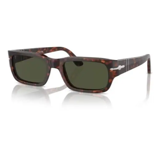 0PO3347S 24/31 Havana/green Rectangular 55mm Women`s Sunglasses by Persol