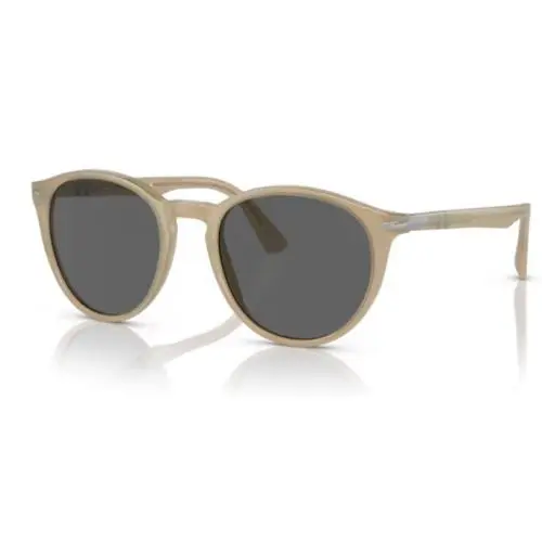0PO3152S 1169B1 Opal Beige/dark Grey Square Shaped 52mm Men`s Sunglasses by Persol