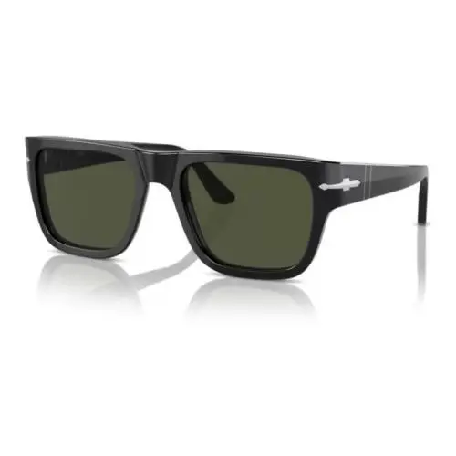 Persol 0PO3348S 95/31 Black/green Square 55mm Square Men`s Sunglasses