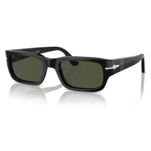 0PO3347S 95/31 Black/green Rectangular 58mm Women`s Sunglasses by Persol