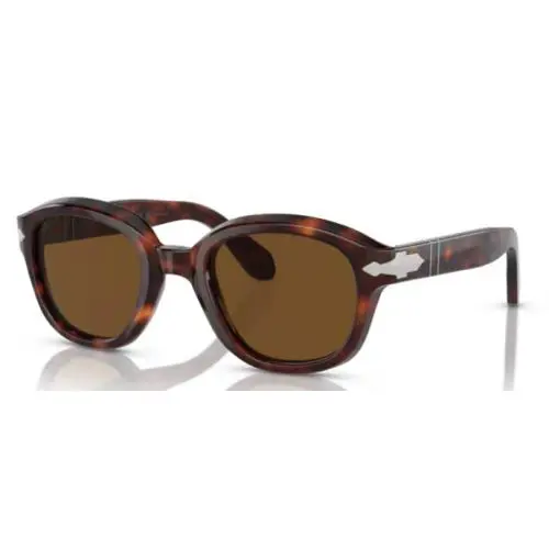 0PO0060S 24/57 Havana/brown Polarized Soft Square 52mm Women`s Sunglasses by Persol