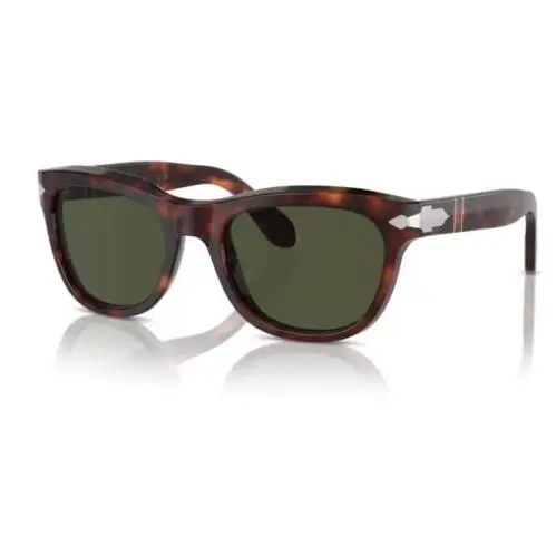 0PO0086S 24/31 Havana/green Soft Square 57mm Men`s Sunglases by Persol