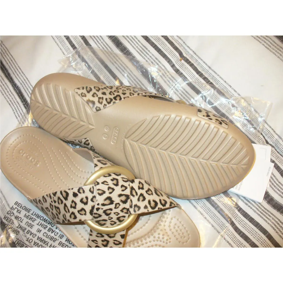 Crocs shoes - 206434-93K - 206434-93K - GOLD/LEPARD PRINT 5