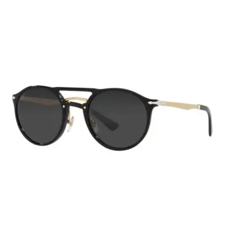 Persol 0PO3264S 95/48 Black Gold/ Black Polarized Unisex Sunglasses