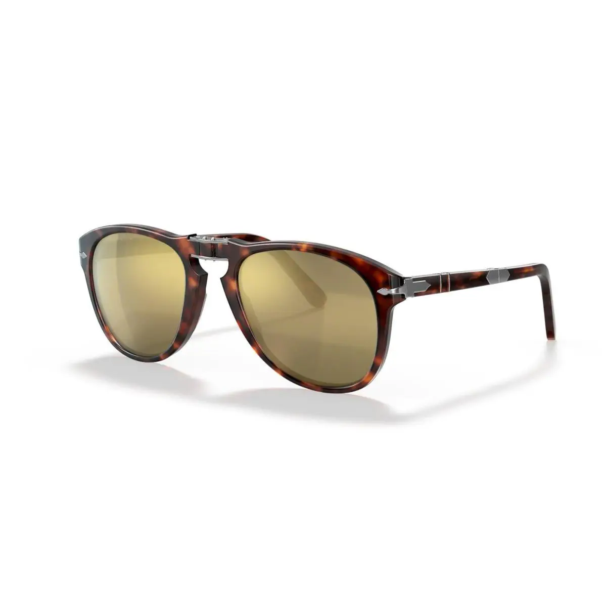 Persol Sunglasses PO0714SM 24/AM 54mm Havana / Mirror 24K Gold Plated Lens