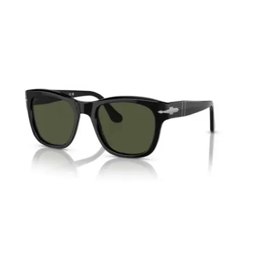 Persol 0PO3313S 95/31 Black/green Square Unisex Sunglasses