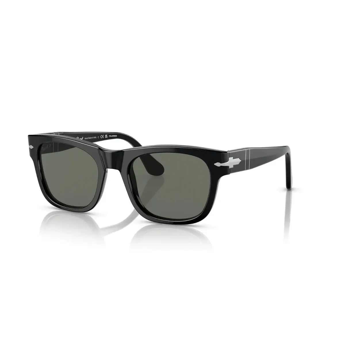 Persol 0PO3269S 95/58 Black/ Green Polarized Rectangle Unisex Sunglasses
