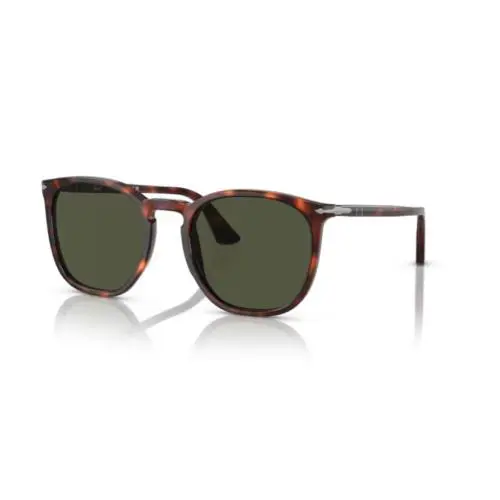 Persol 0PO3316S 24/31 Havana/green Rectangular Unisex Sunglasses