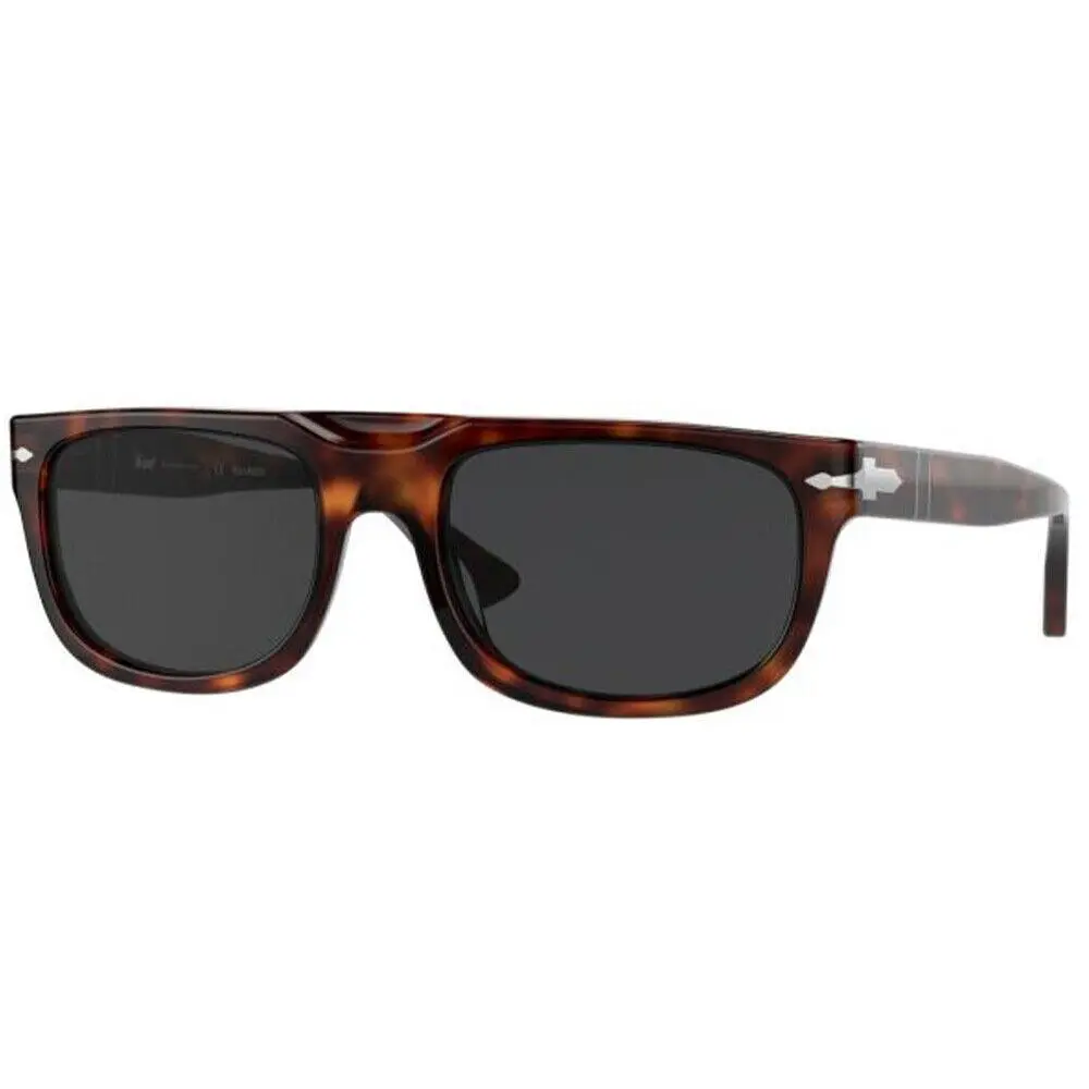 PO3271S 24 48 Havana Rectangle Square Men`s 55 mm Polarized Sunglasses by Persol