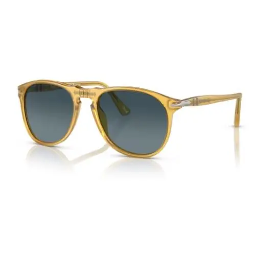 Persol 0PO9649S 204/S3 Honey/light Blue Gradient Oval Men`s Sunglasses