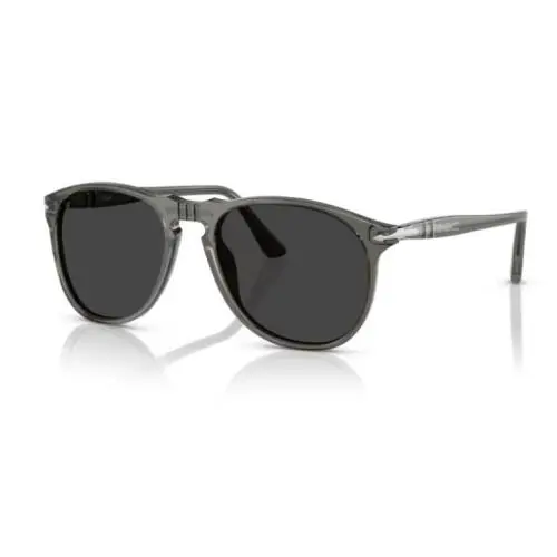 Persol 0PO9649S 110348 Smoke/ Polar Black Oval Men`s Sunglasses