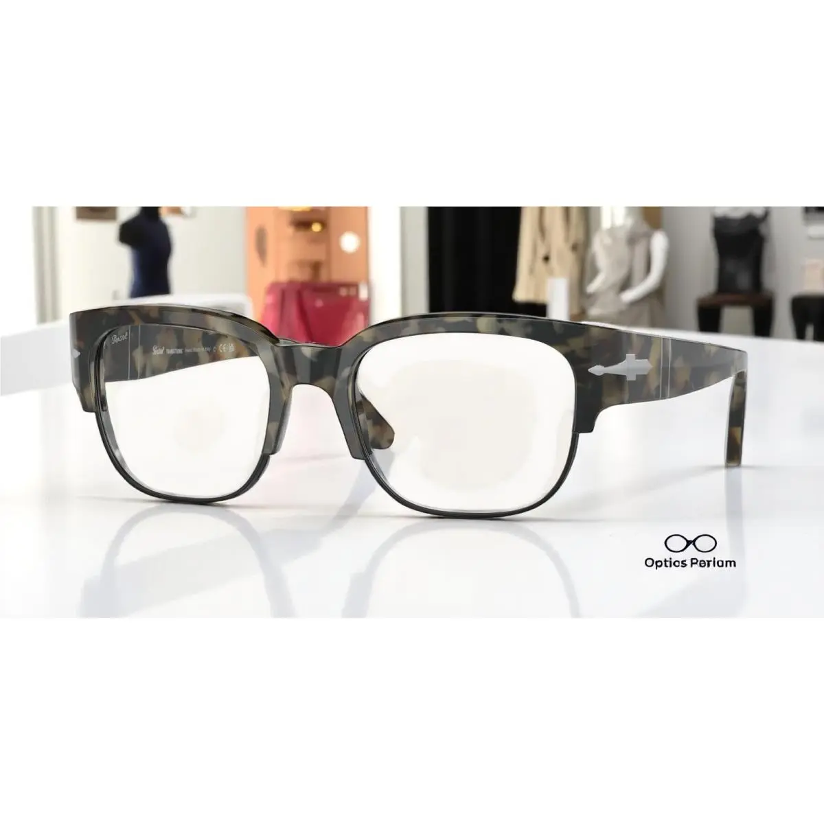 Persol PO3319S 1071GG Tom Brown Tortoise Transitions 8 Sapphire 52mm Sunglasses - Frame: Brown Tortoise, Lens: Transitions 8 Sapphire