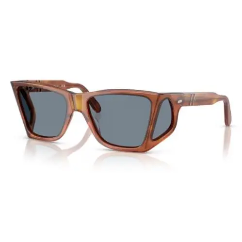 0PO0009 96/56 Terra di Siena/dark Grey Rectangle Shaped Men`s Sunglasses by Persol