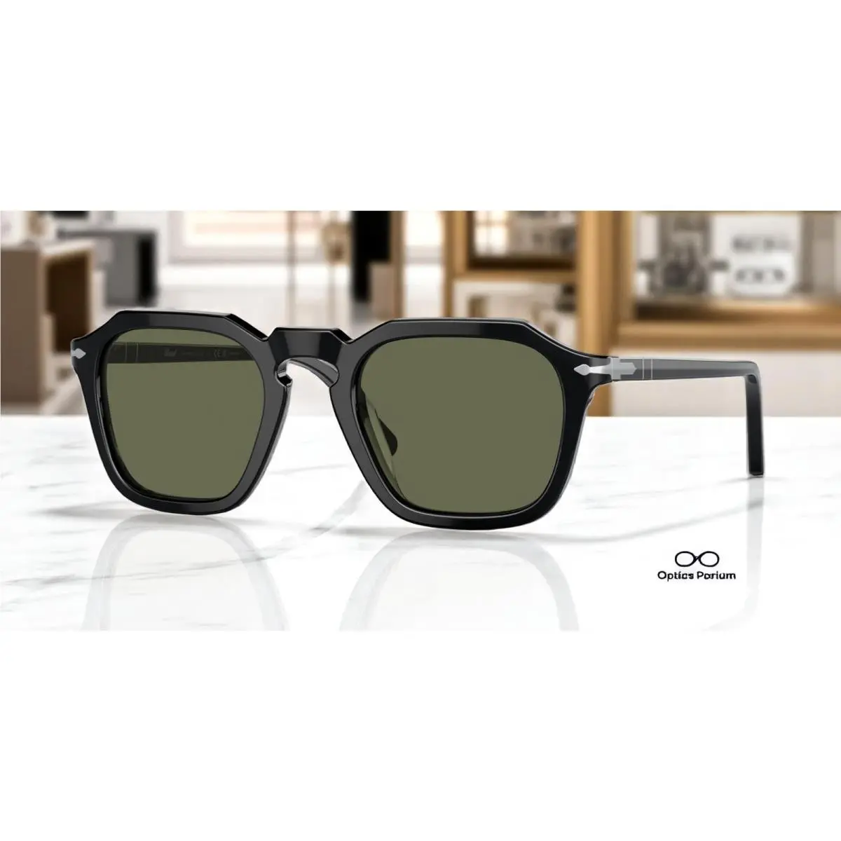 Persol PO3292S 95 58 Black Polar Green Polarized 52 mm Unisex Sunglasses