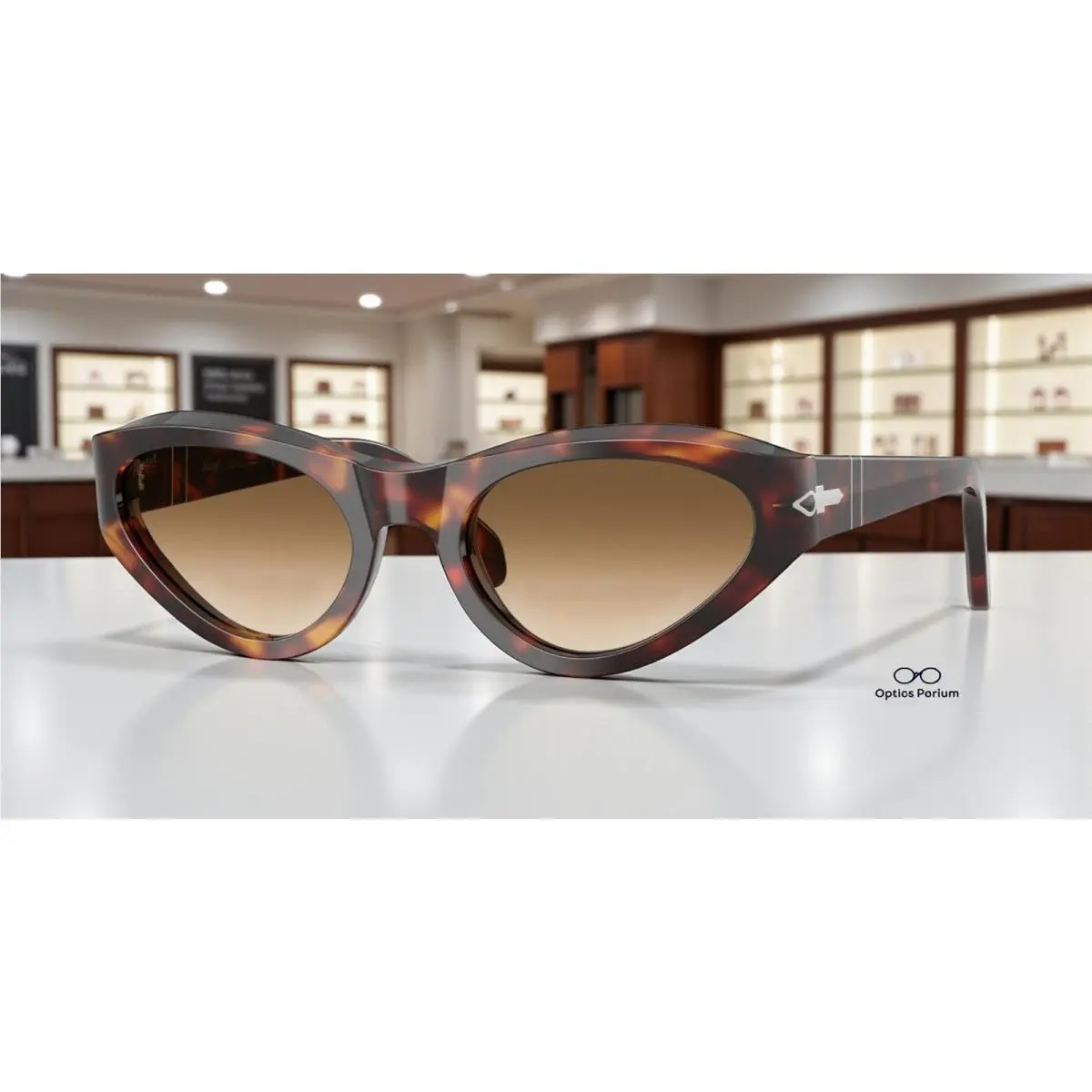 Persol PO0052S 24 51 Havana Clear Gradient Brown 53 mm Women`s Sunglasses