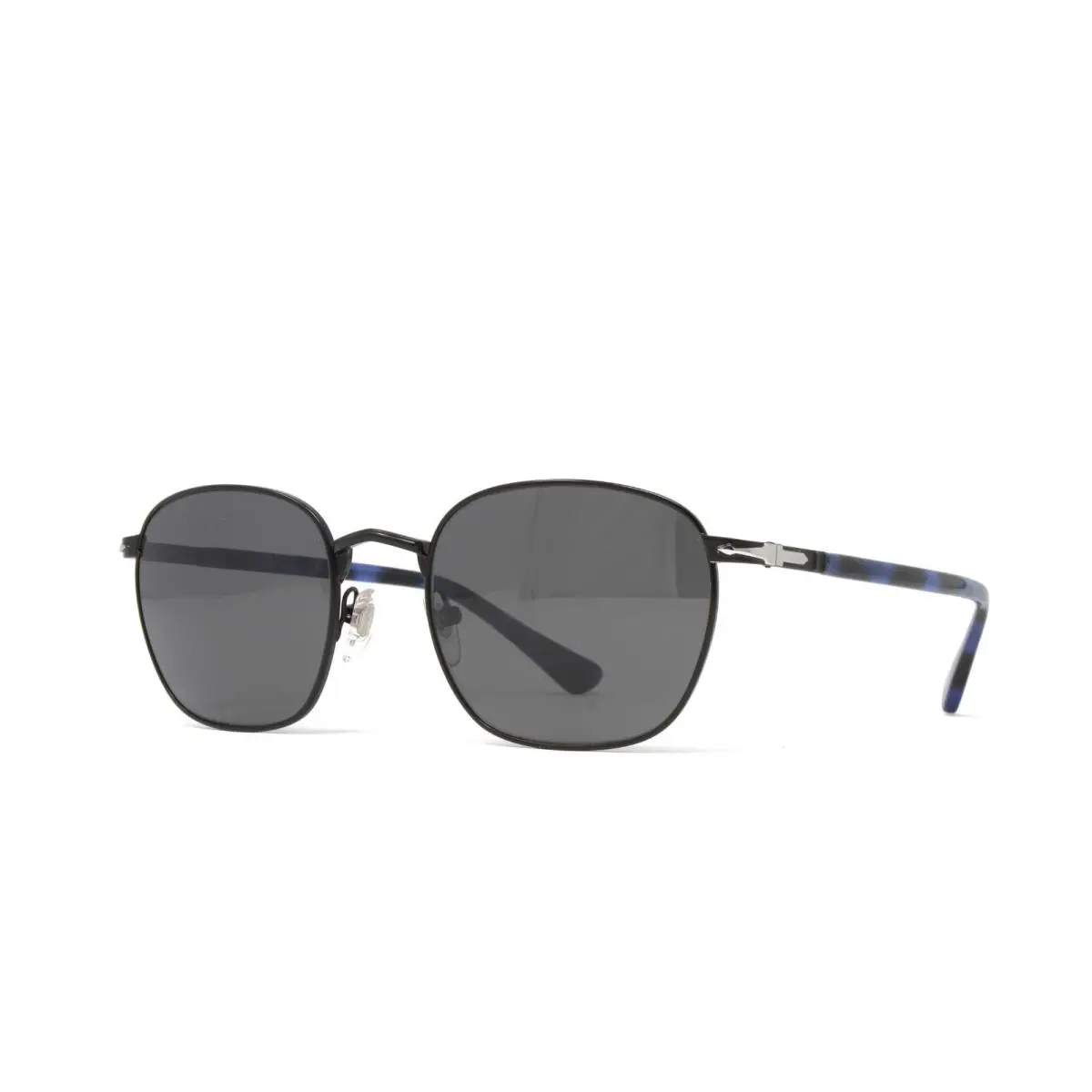 Persol Sunglasses Men`s Square Metal PO2476S 107848 Black Polarized Lens 52mm
