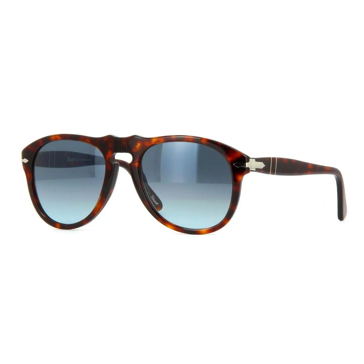 Persol PO 0649 Havana/light Blue Shaded 24/86 Sunglasses - Frame: Havana, Lens: Light Blue Shaded