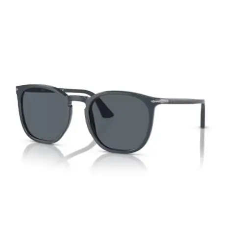0PO3316S 1186R5 Dusty Blue/blue Rectangular Unisex Sunglasses by Persol