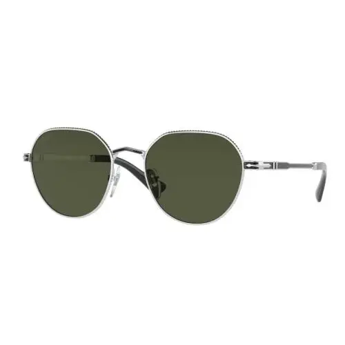 0PO 2486S 111331 Silver Black/green Unisex Sunglasses by Persol