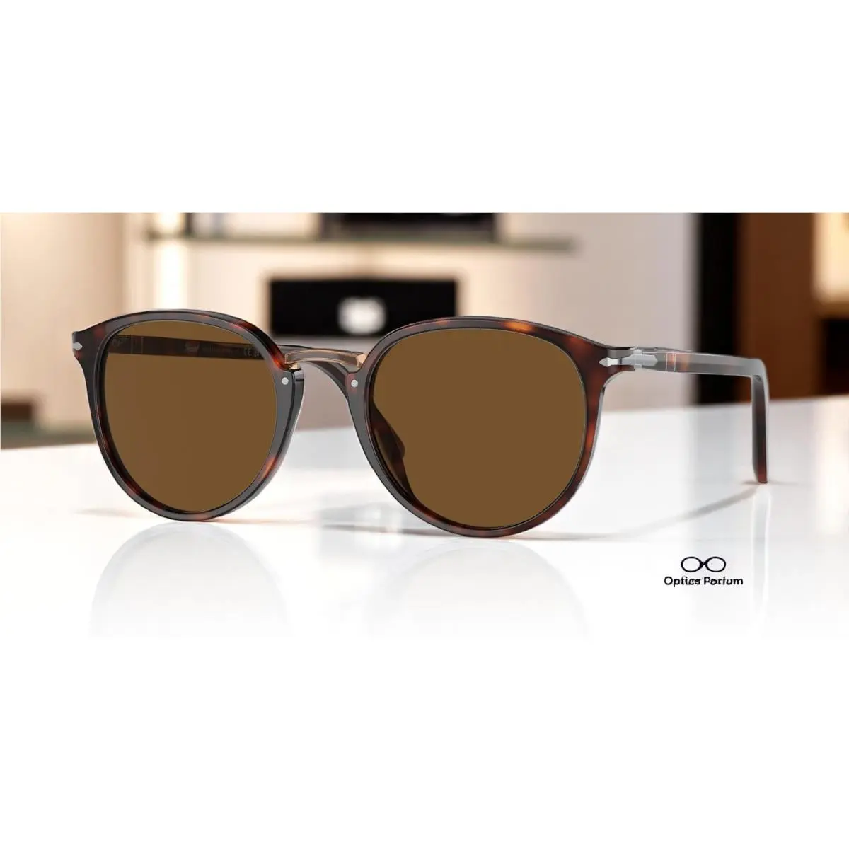 Persol PO3210S 24 57 Havana Polarized Brown Polarized 54 mm Men`s Sunglasses