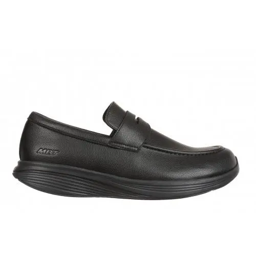 Mbt Men`s Loafer Vinci Boston Slip on Lightweight Black 4 Styles Loafer-703103-257L -Black/Black by MBT