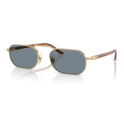 0PO1020S 113256 Gold-light Havana/light Blue Oval Shape Unisex Sunglasses by Persol