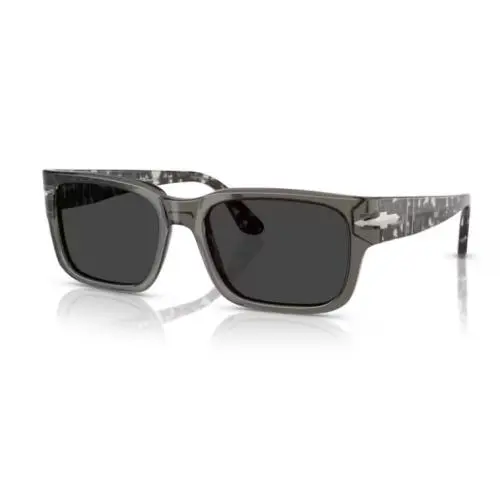 0PO3315S 121948 Smoke/black Polarized Rectangle Mens Sunglasses by Persol