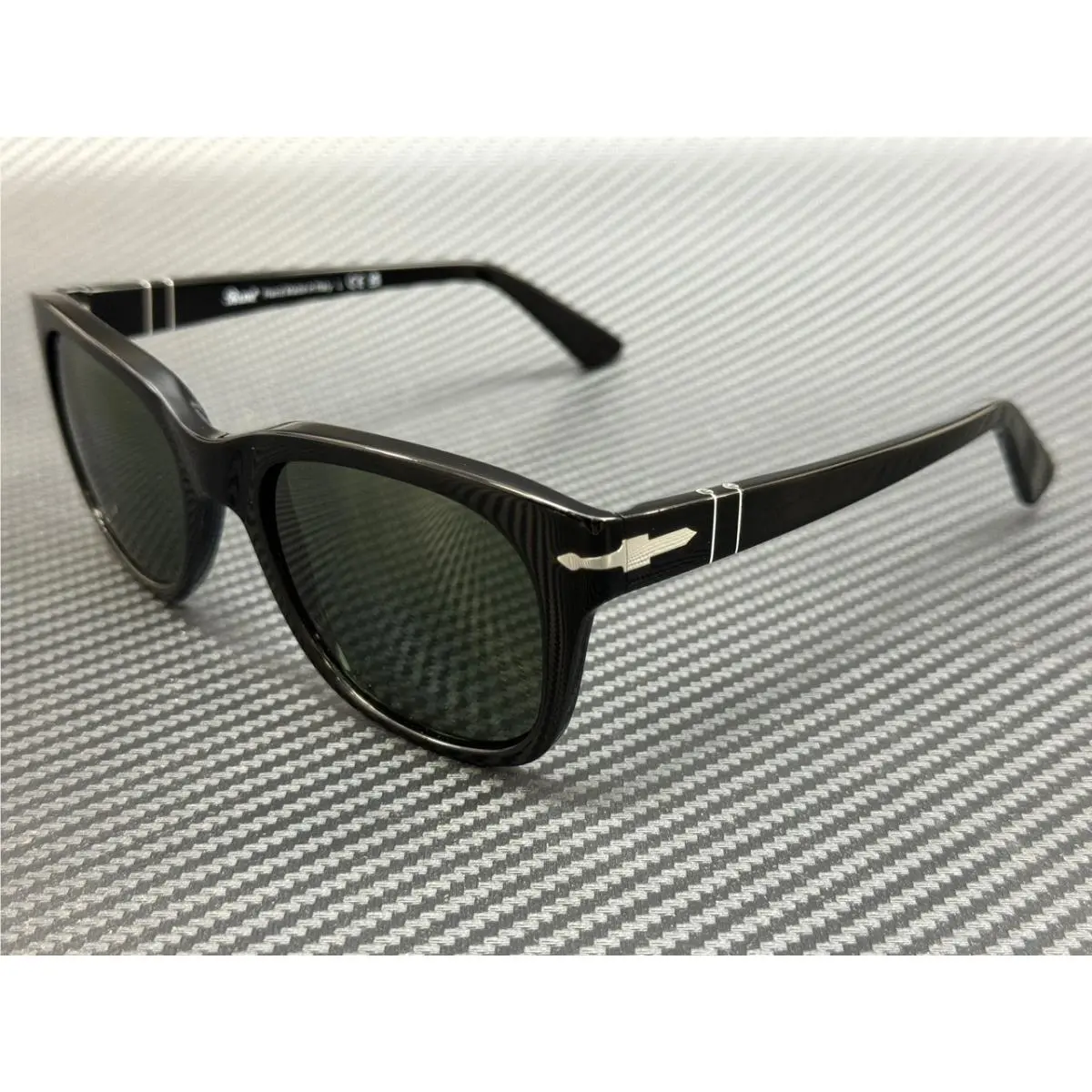 PO3372S 95 31 Black Green Unisex 55 mm Sunglasses by Persol