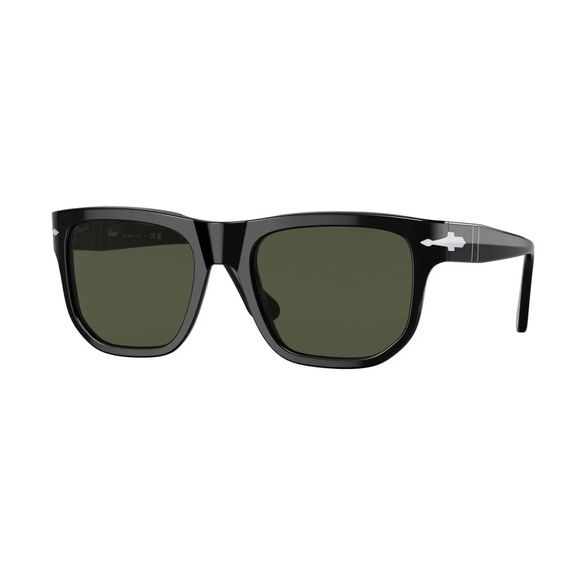 Persol PO3306S 95/31 55 Sunglasses Black Frame Green Lens