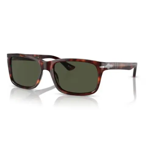 Persol 0PO 3048S 24/31 Havana/green Rectangle Men`s Sunglasses